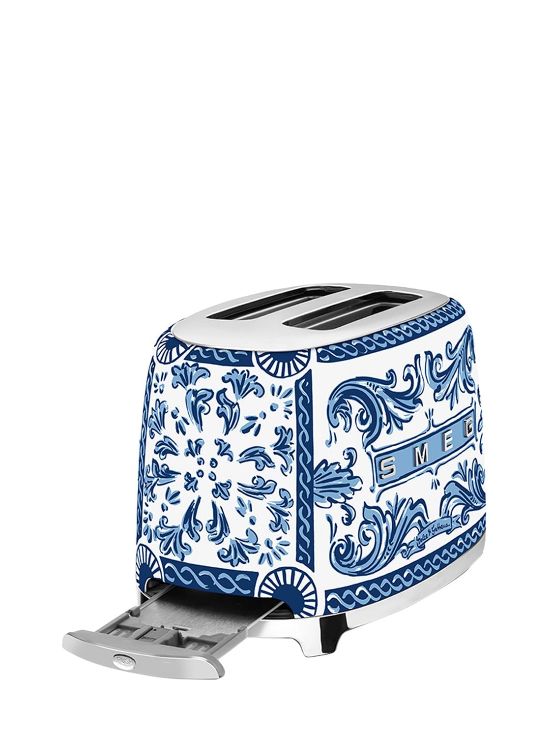 Shop Smeg D&g Blu Mediterraneo 2x2 Toaster In Blue