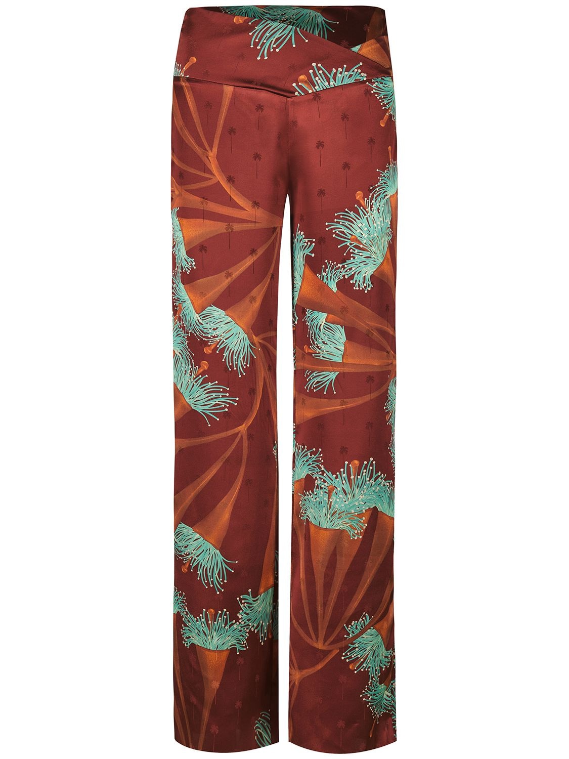 Image of Chocolate Unbound Silk Wide Pants