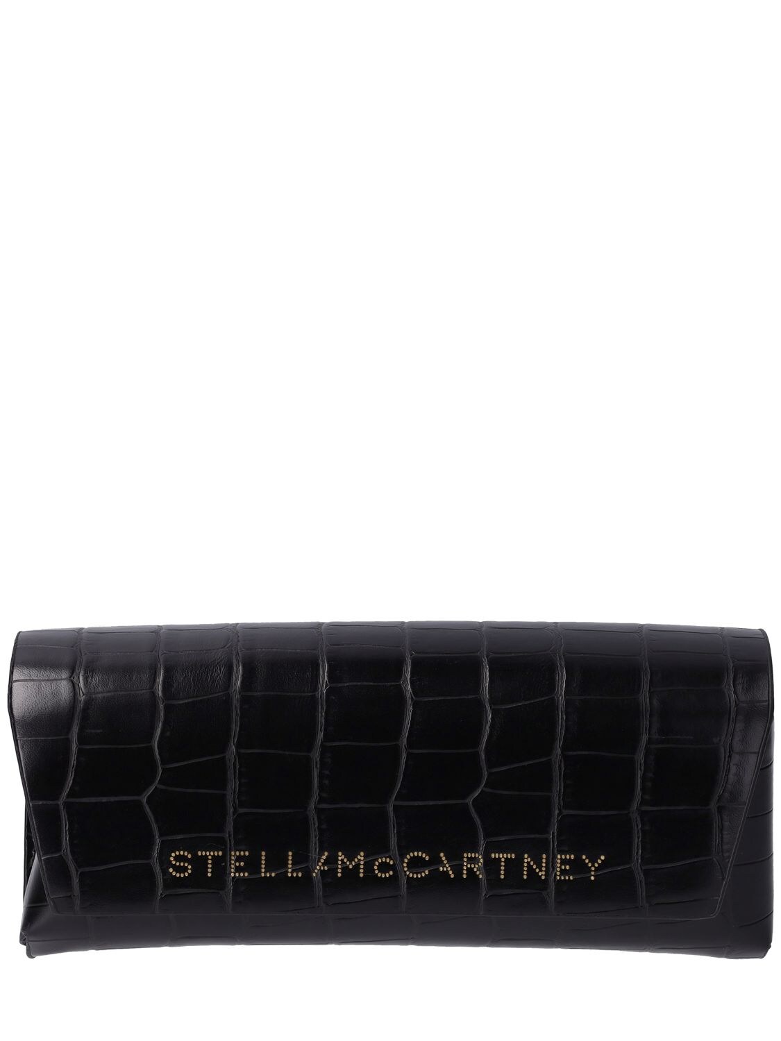 Shop Stella Mccartney Falabella Squared Acetate Sunglasses In Black,smoke