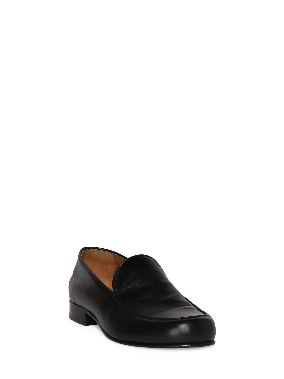 Shop The Row 20mm Flynn Leather Loafers In Black