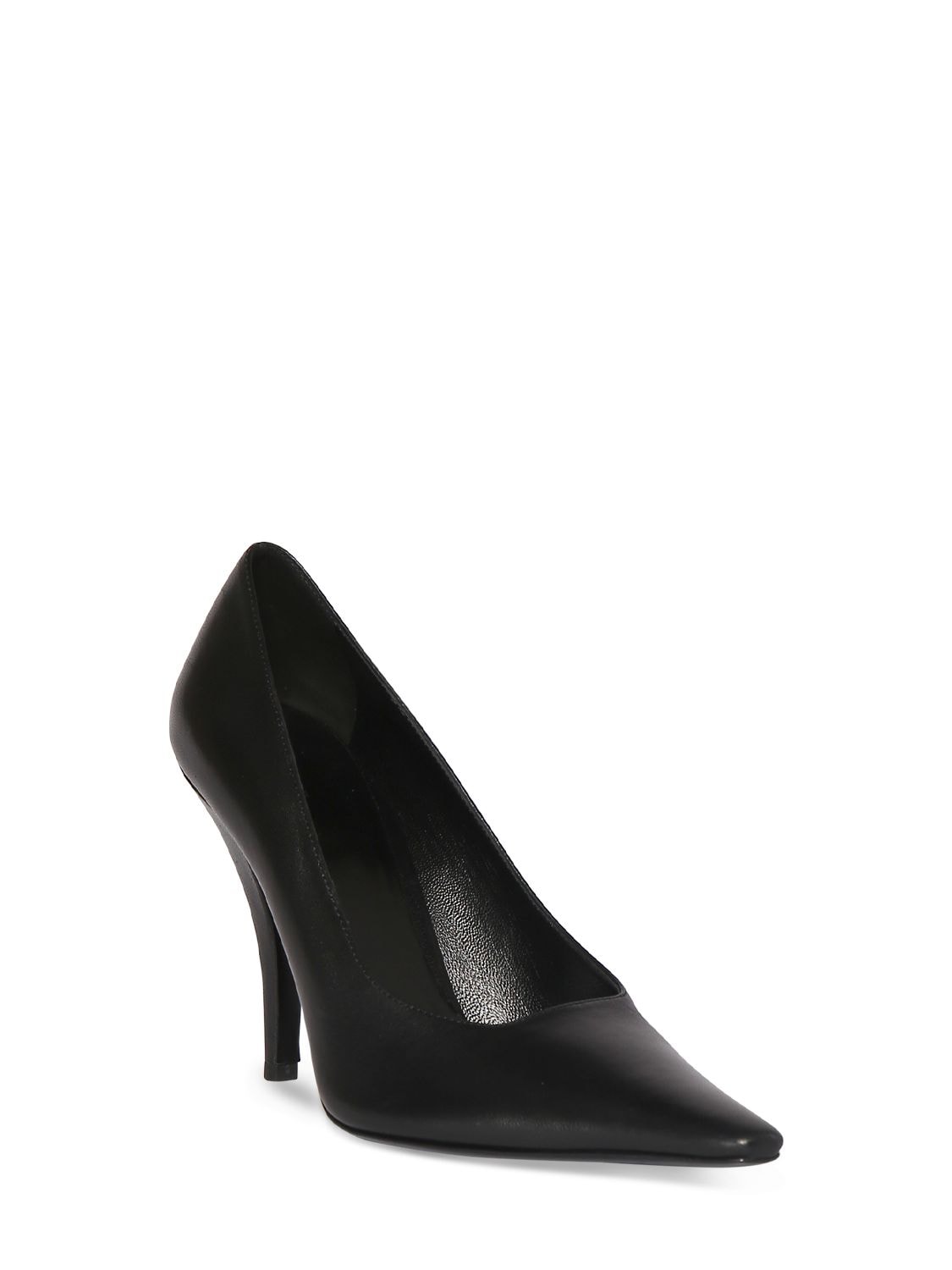 Shop The Row 100mm Lana Leather High Heels In Black