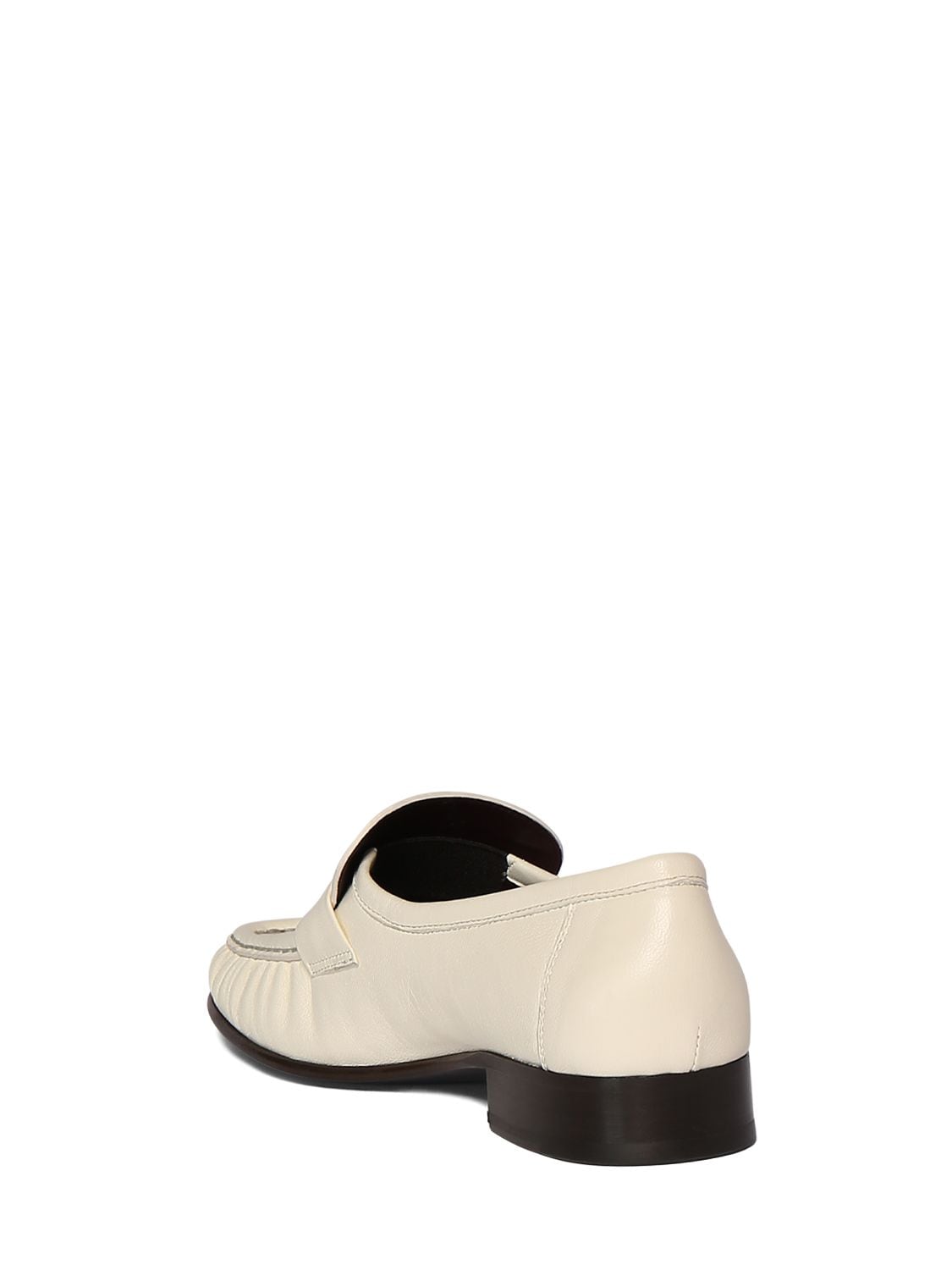 Shop The Row 20mm Soft Leather Loafers In Ivory