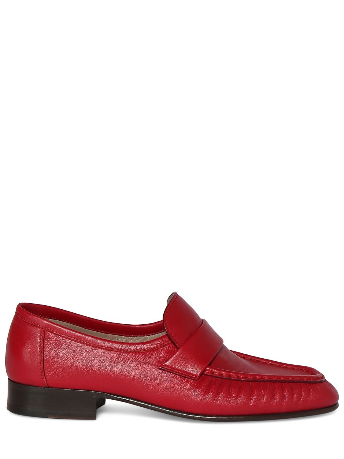 The Row 20mm Soft Leather Loafers In Red