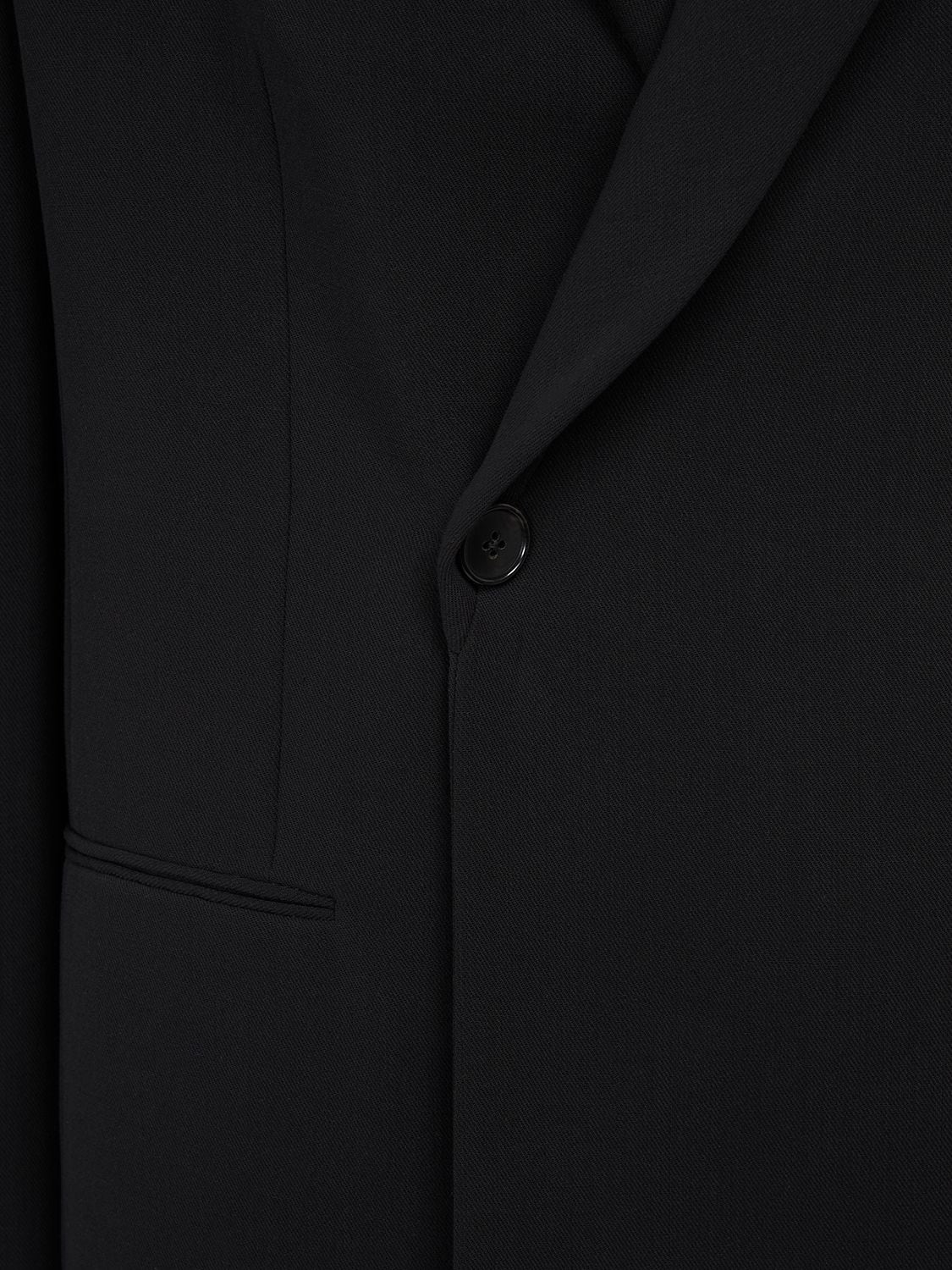 Shop The Row Diomede Wool Blend Shawl Collar Jacket In Black