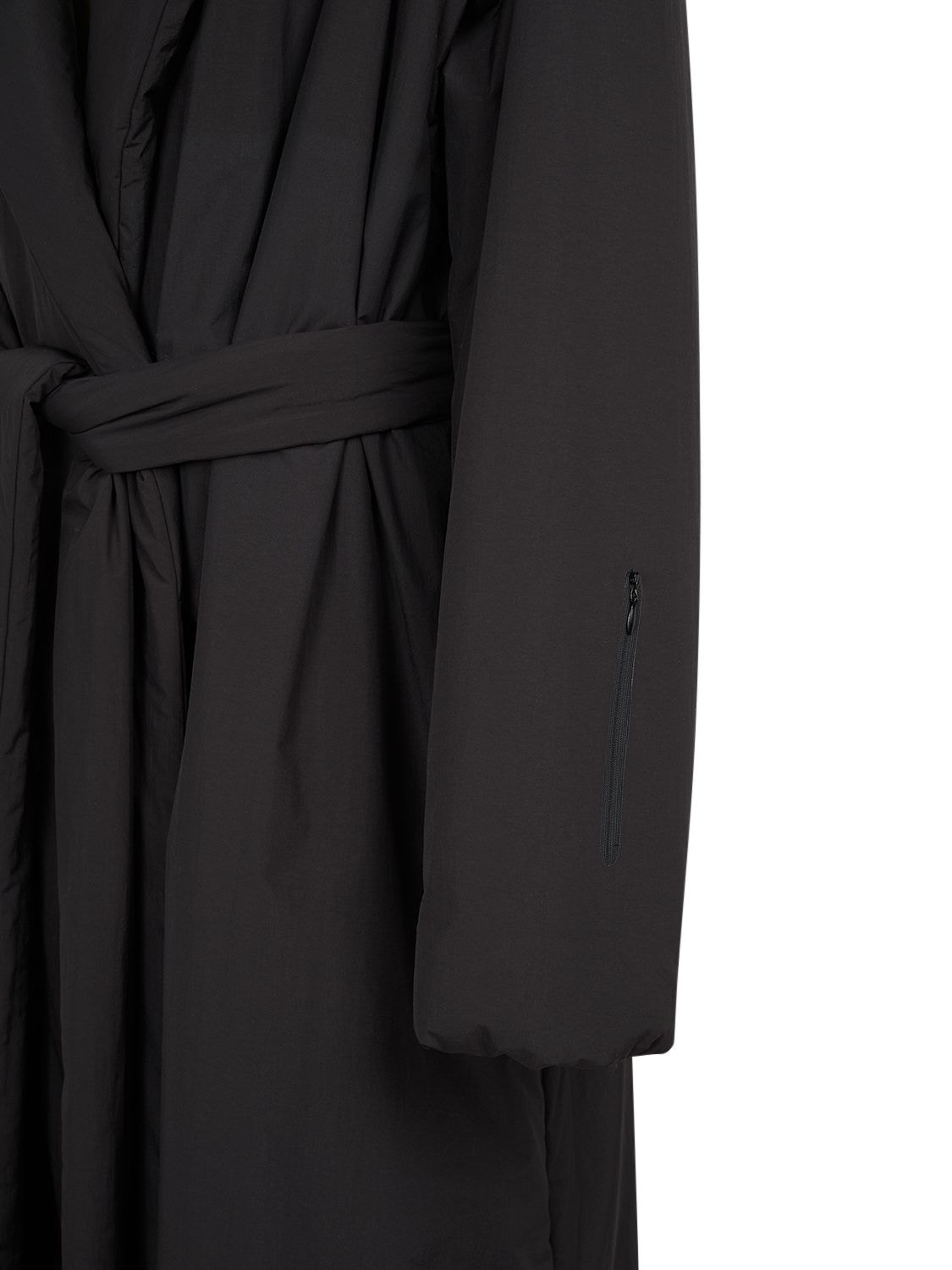 Shop The Row Francine Belted Long Down Jacket In Black