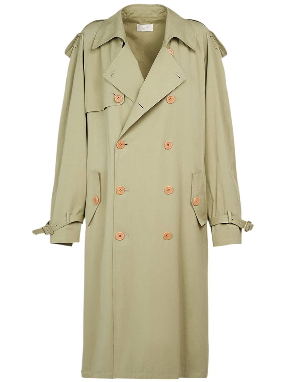 The Row June Cotton Gabardine Trench Coat In Sage Green