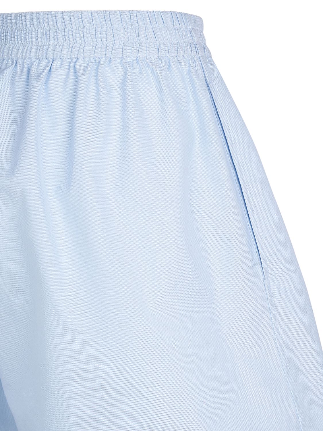 Shop The Row Gunther Cotton Poplin Bermuda Shorts In Light Blue