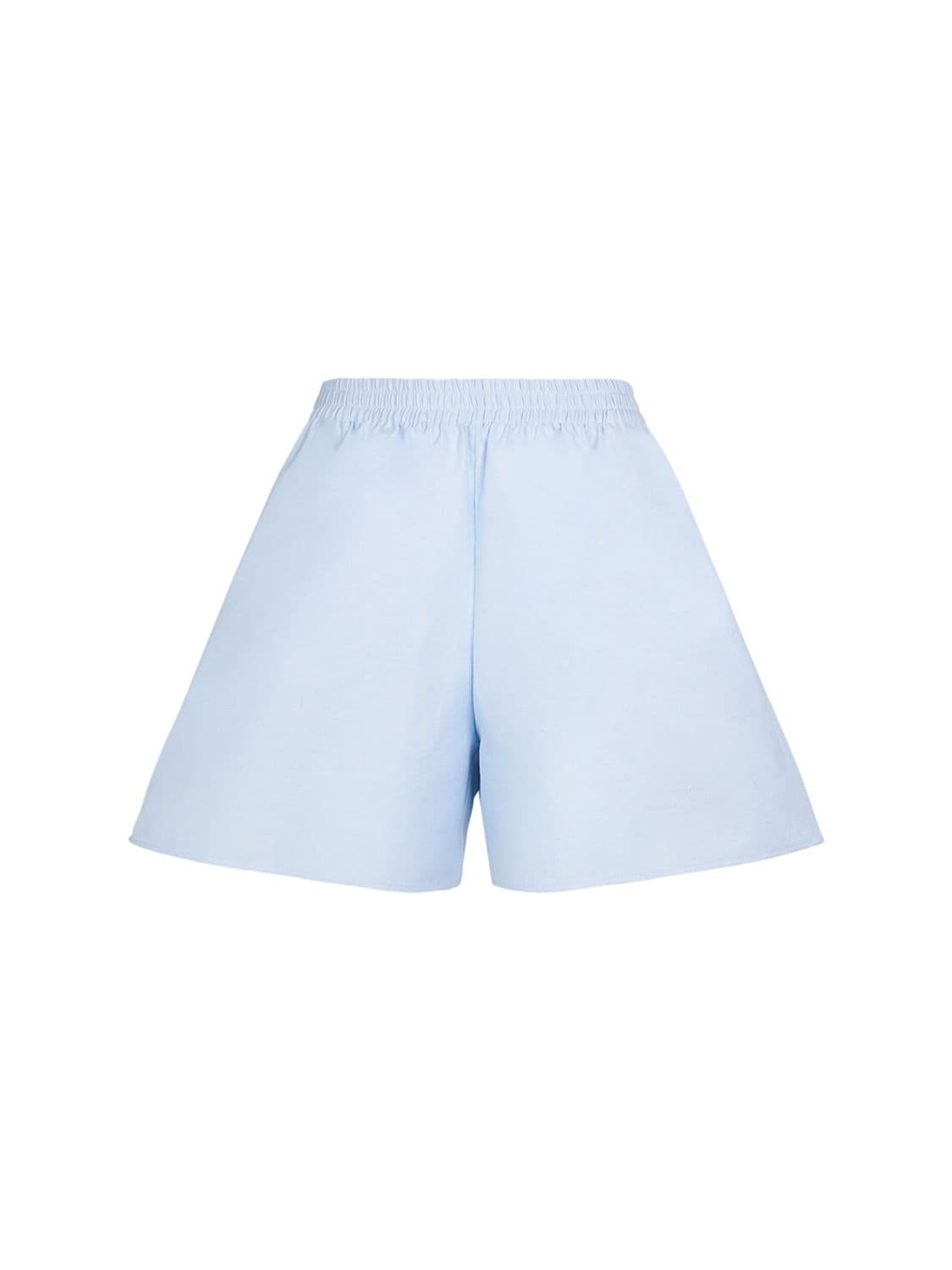 Shop The Row Gunther Cotton Poplin Bermuda Shorts In Light Blue