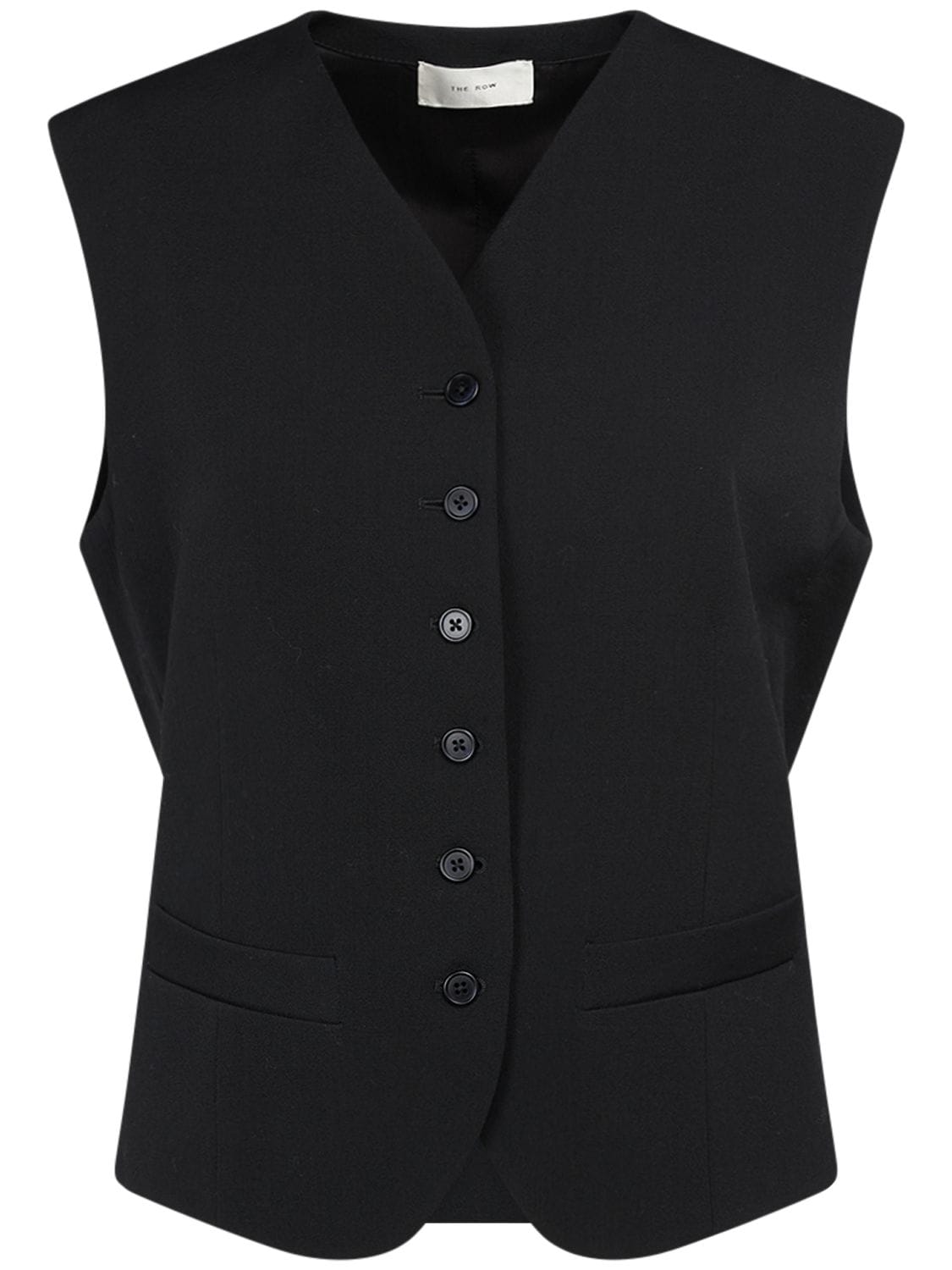Shop The Row Vegas Wool Serge Vest In Black