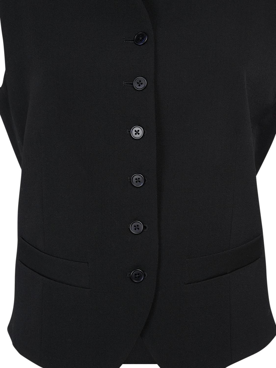 Shop The Row Vegas Wool Serge Vest In Black