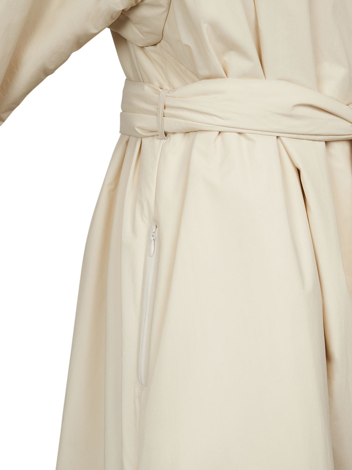 Shop The Row Francine Long Belted Down Jacket In Ivory