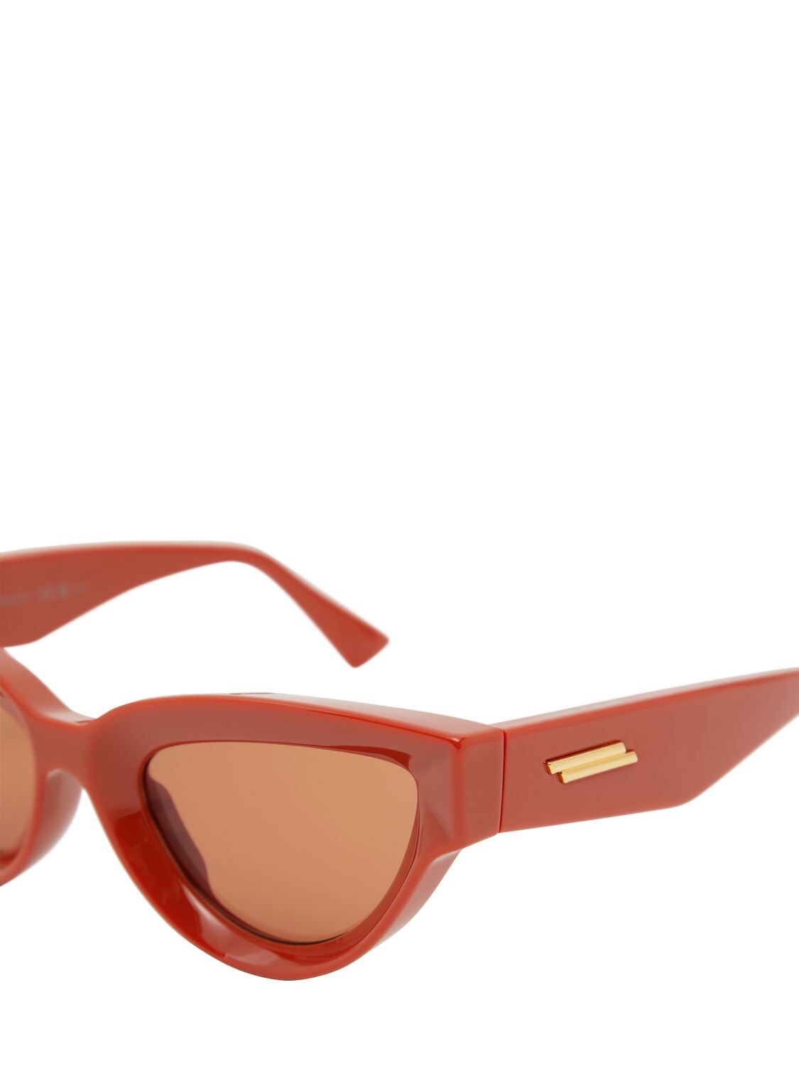 Shop Bottega Veneta Bv1249s Sharp Cat Eye Acetate Sunglasses In Orange