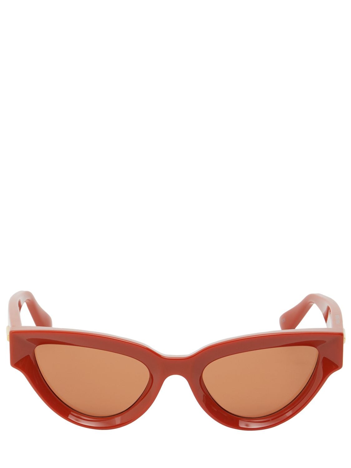 Bottega Veneta Bv1249s Sharp Cat Eye Acetate Sunglasses In Orange