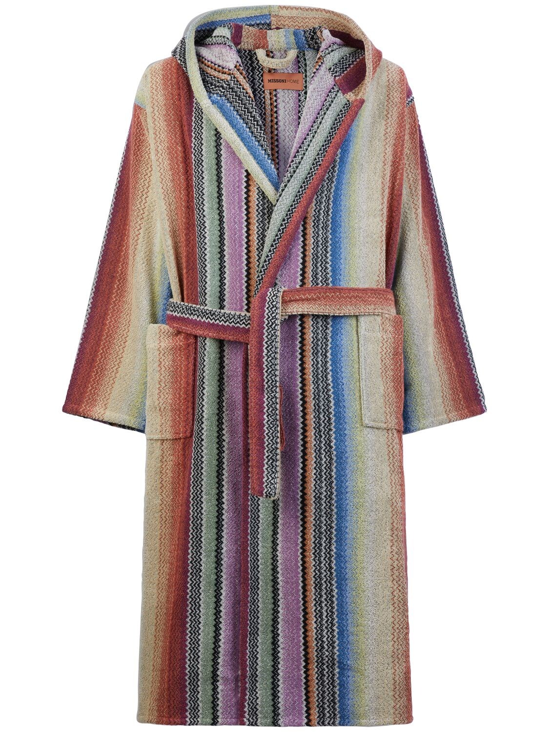 Missoni Home Collection Archie Hooded Bathrobe In Multicolor