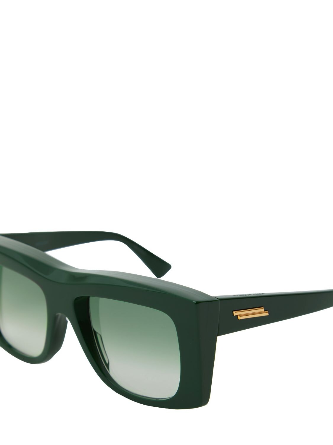 Shop Bottega Veneta Bv1270s Acetate Sunglasses In Green