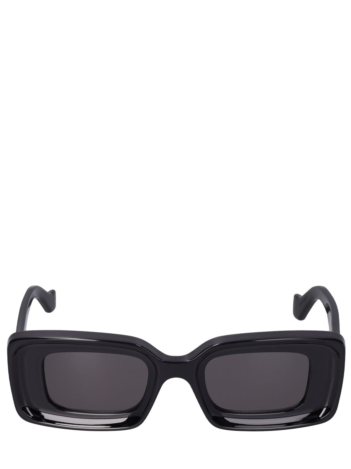 Loewe Anagram Squared Acetate Sunglasses In Black,smoke