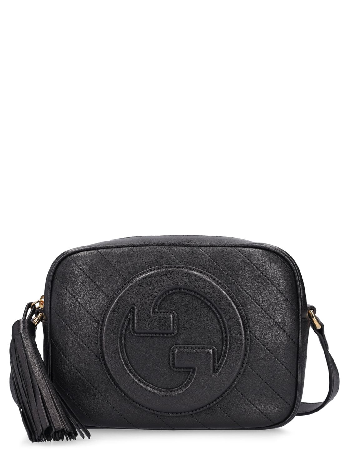 Gucci Blondie Sakai Leather Shoulder Bag In Black