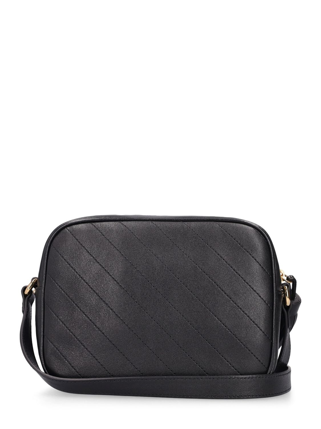 Shop Gucci Blondie Leather Shoulder Bag In Black