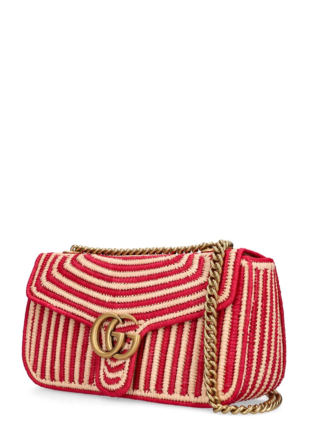 Gucci - GG Marmont Medium Velvet Shoulder Bag Red