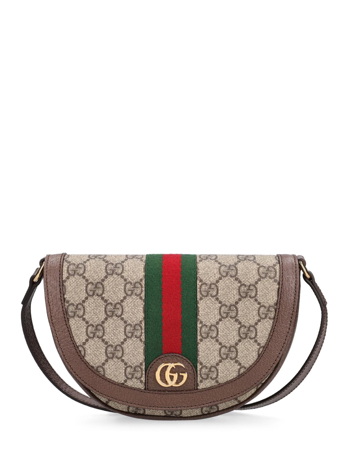 Shop Gucci Mini Gg Canvas Shoulder Bag In Ebony