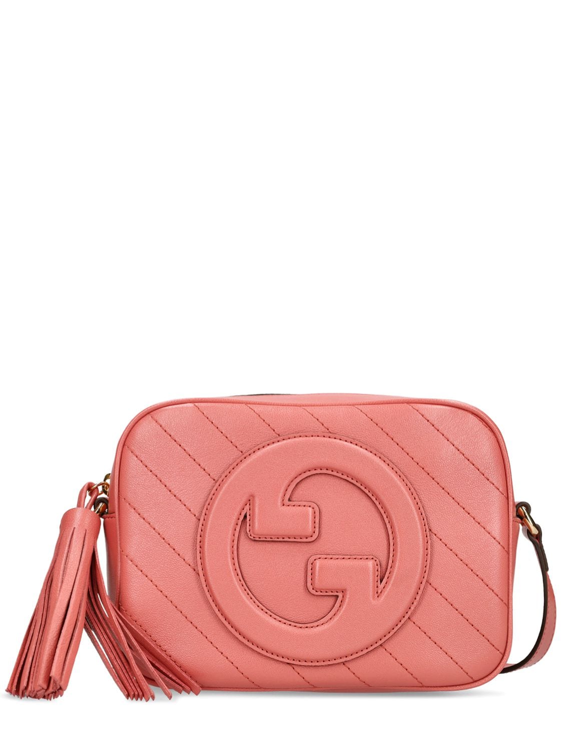 Gucci Blondie Leather Shoulder Bag In Pink