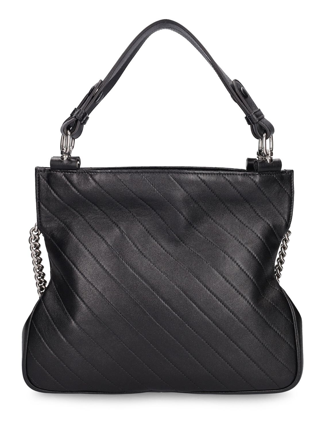 Shop Gucci Blondie Leather Tote Bag In Black