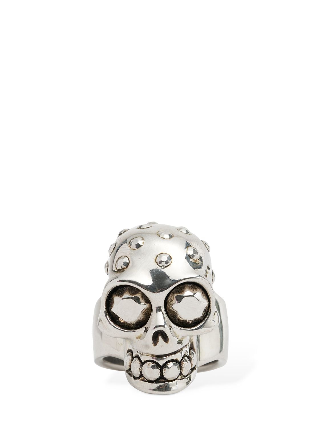 Image of Jeweled Skull Brass Ring