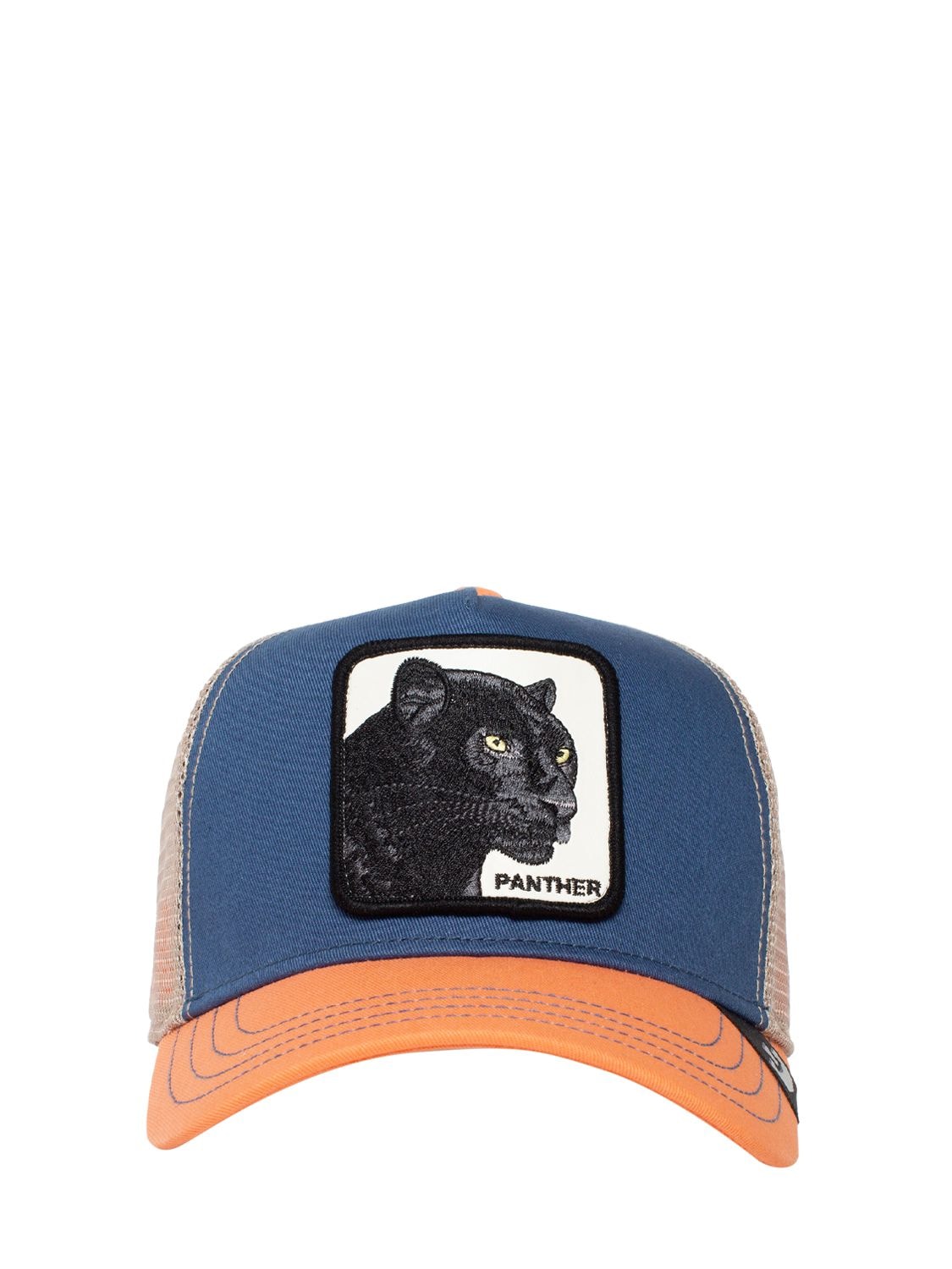 Goorin Bros Panther Trucker Hat W/ Patch In Blue,orange