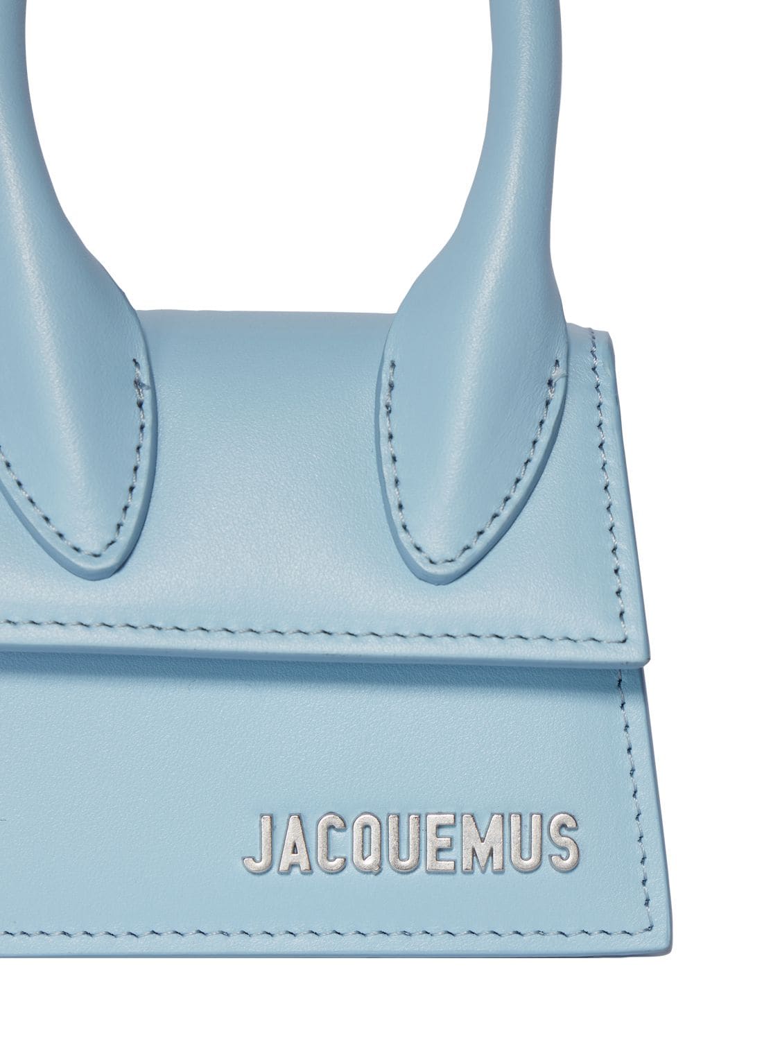 Shop Jacquemus Le Chiquito Homme Top Handle Bag In Light Blue