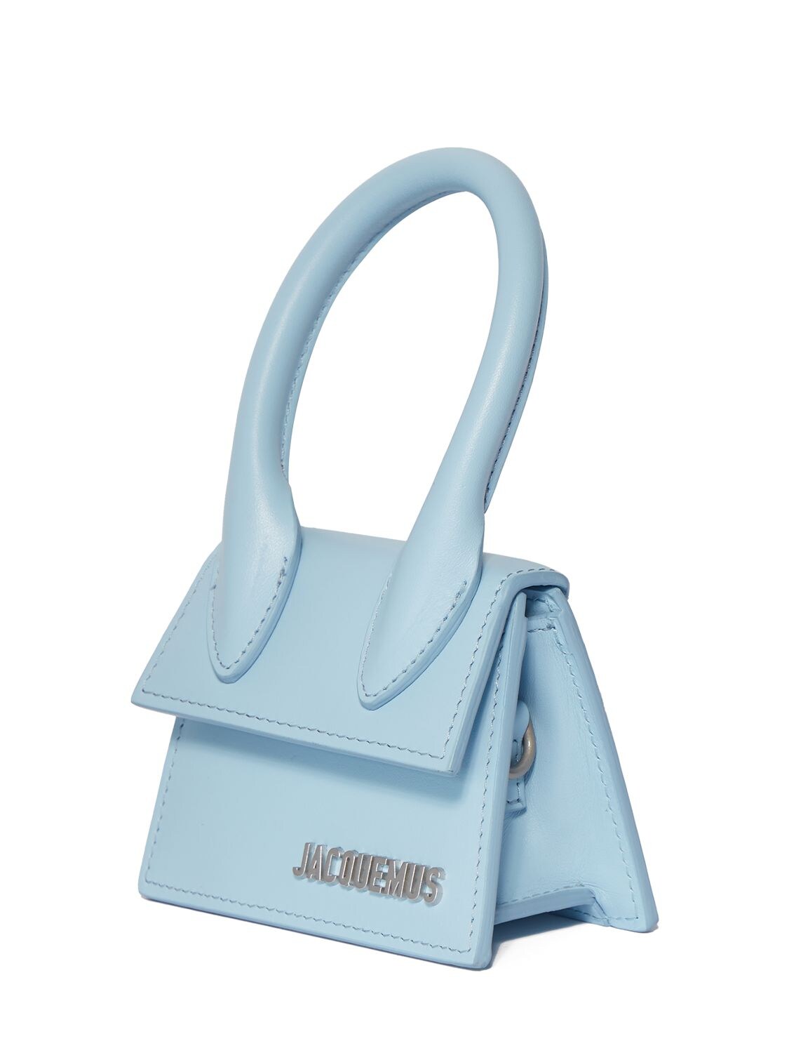 Shop Jacquemus Le Chiquito Homme Top Handle Bag In Light Blue