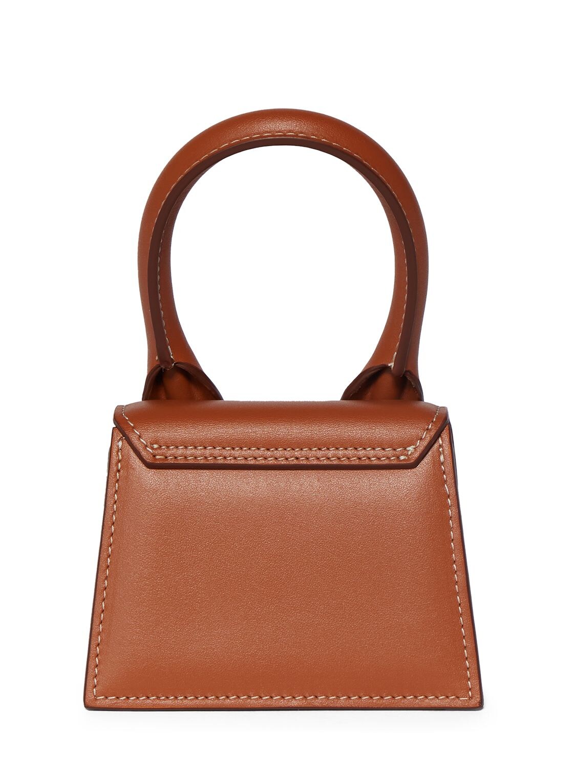 Shop Jacquemus Le Chiquito Homme Top Handle Bag In Light Brown 2