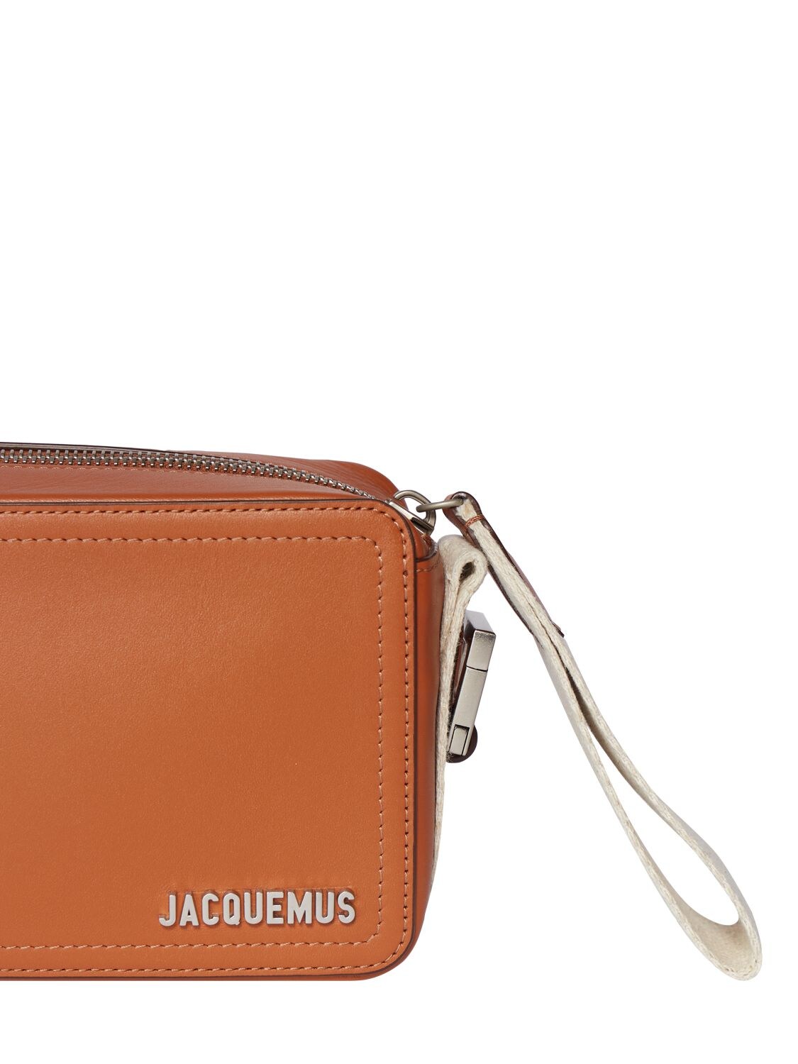 Shop Jacquemus Le Cuerda Horizontal Crossbody Bag In Light Brown 2