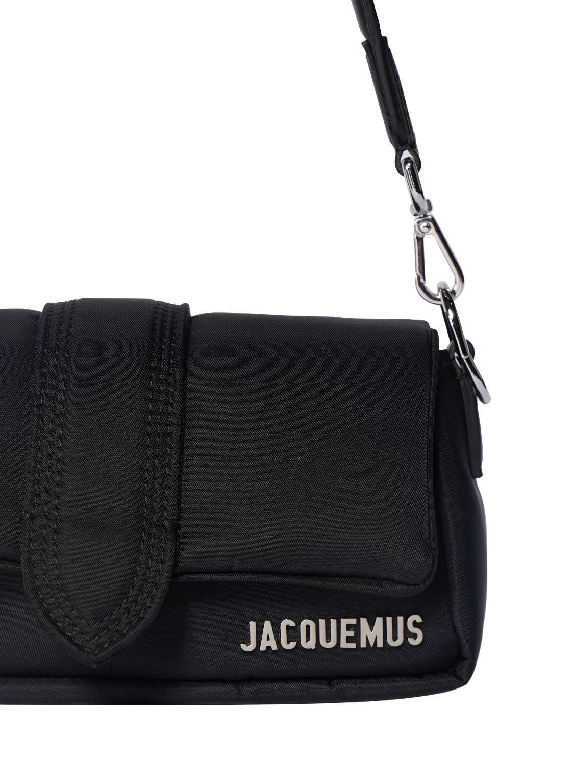 Shop Jacquemus Le Petit Bambimou Nylon Crossbody Bag In Black