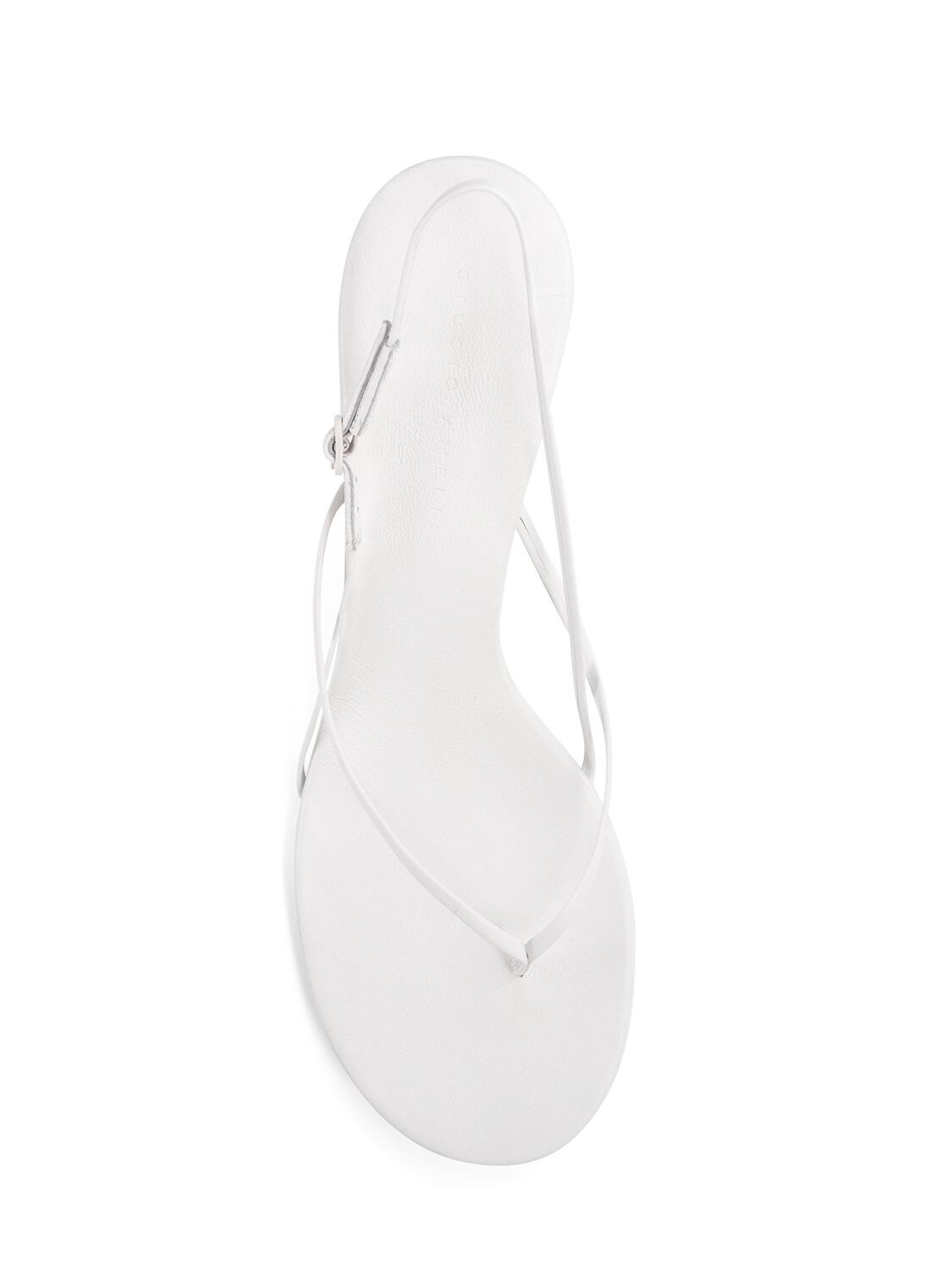 Shop Studio Amelia 50mm Wishbone Leather Sandals In White