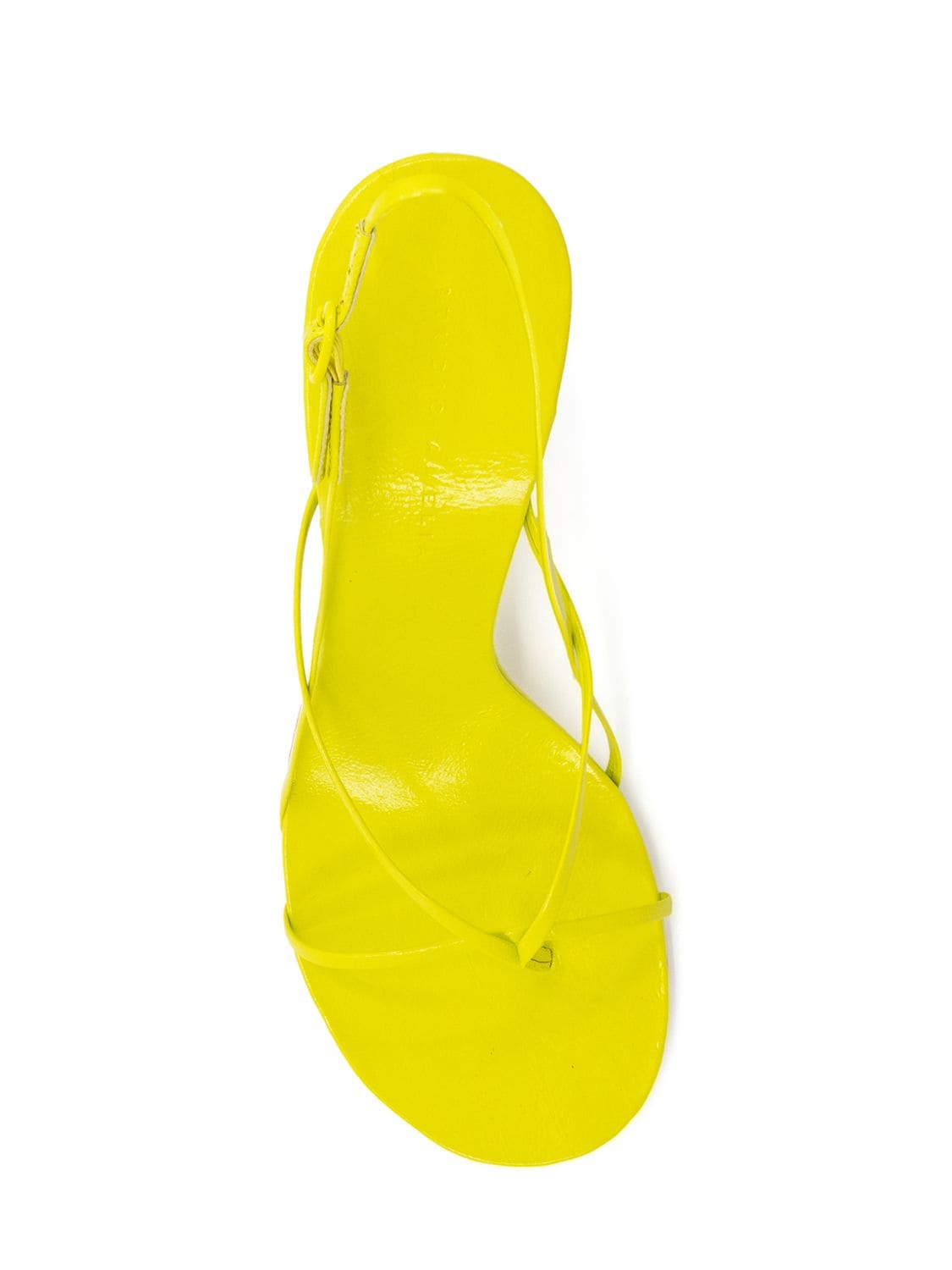 Shop Studio Amelia 90mm Wishbone Leather Sandals In Yellow