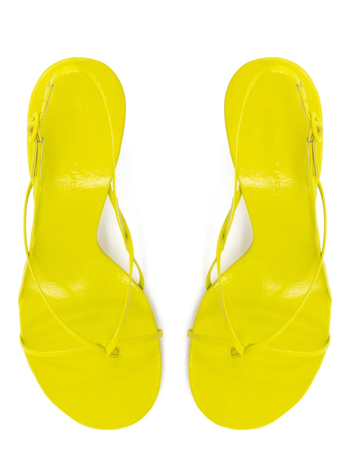 Shop Studio Amelia 90mm Wishbone Leather Sandals In Yellow