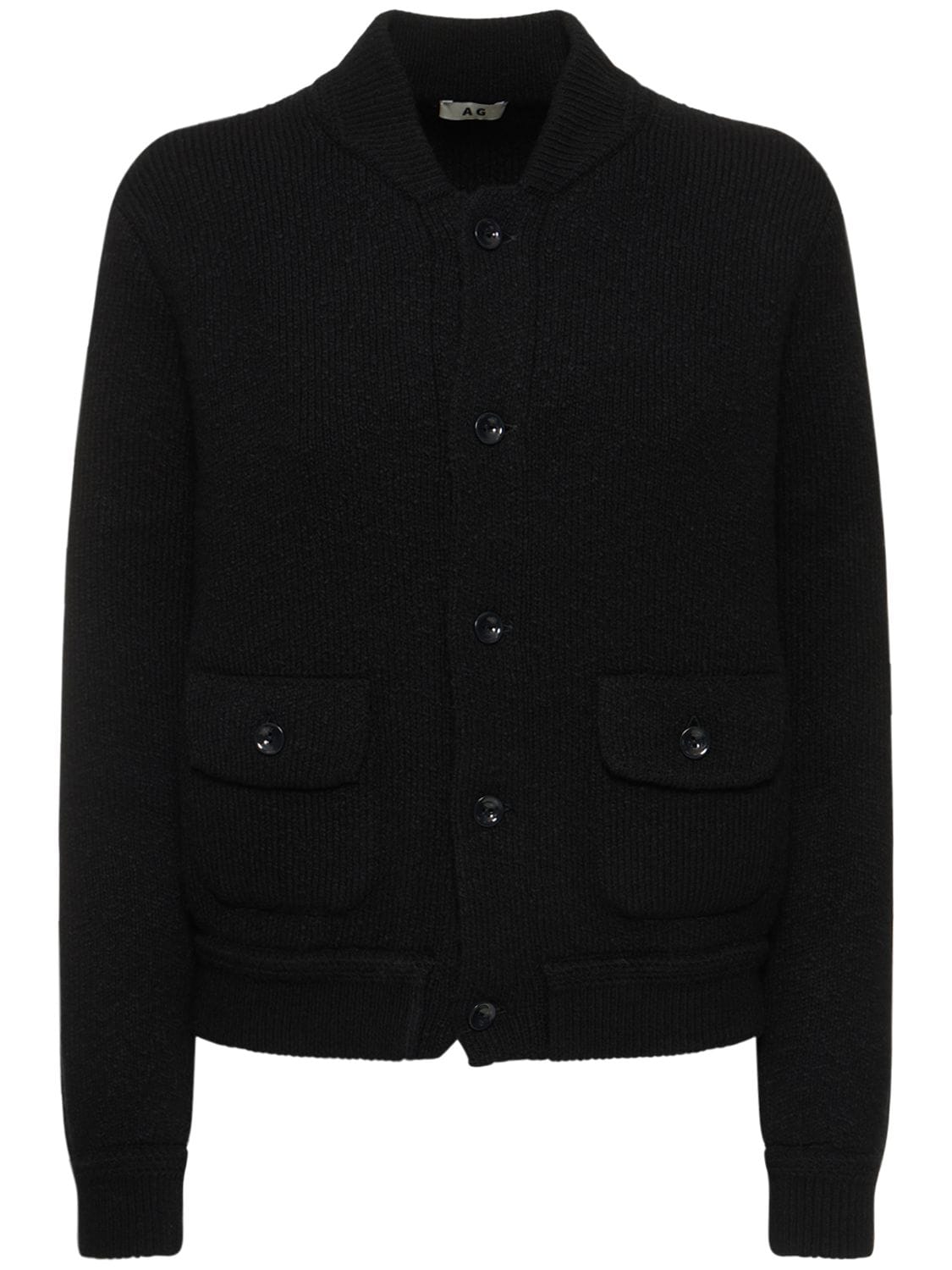 Annagreta Greta Wool Bomber Jacket In Black