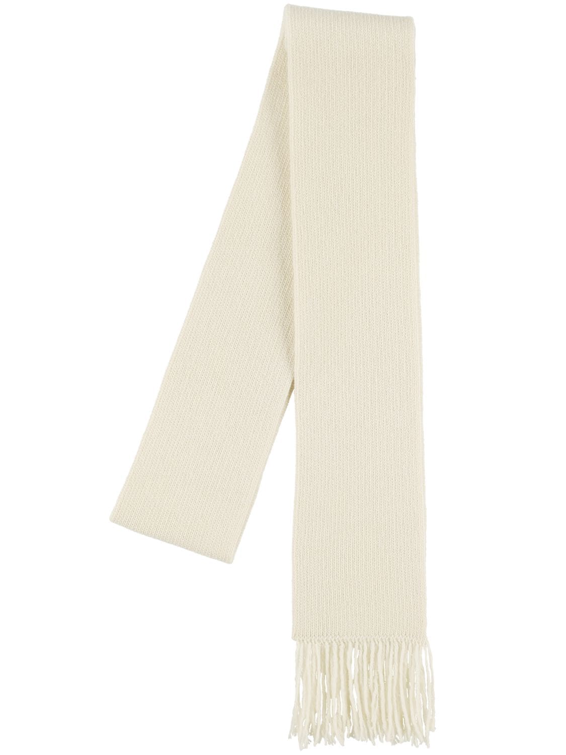 Annagreta Giulia Wool Scarf In White Undyed