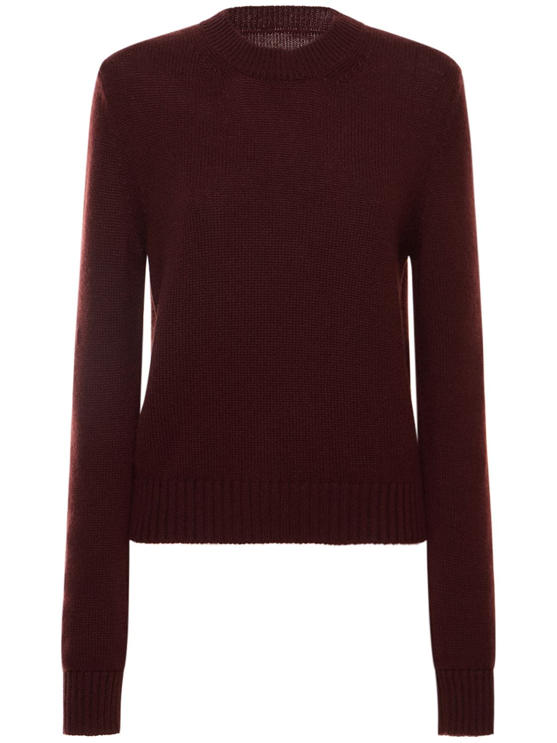 Annagreta Marina Cashmere Crewneck Sweater In Brown