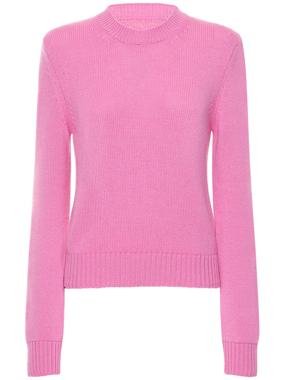 Annagreta Marina Cashmere Crewneck Sweater In Pink