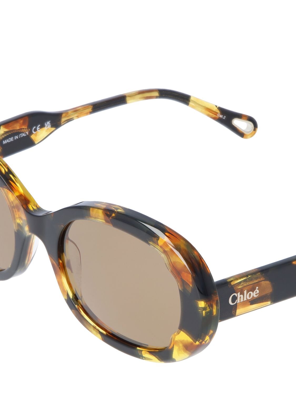 CHLOÉ HONORÉ ROUND BIO-ACETATE SUNGLASSES 