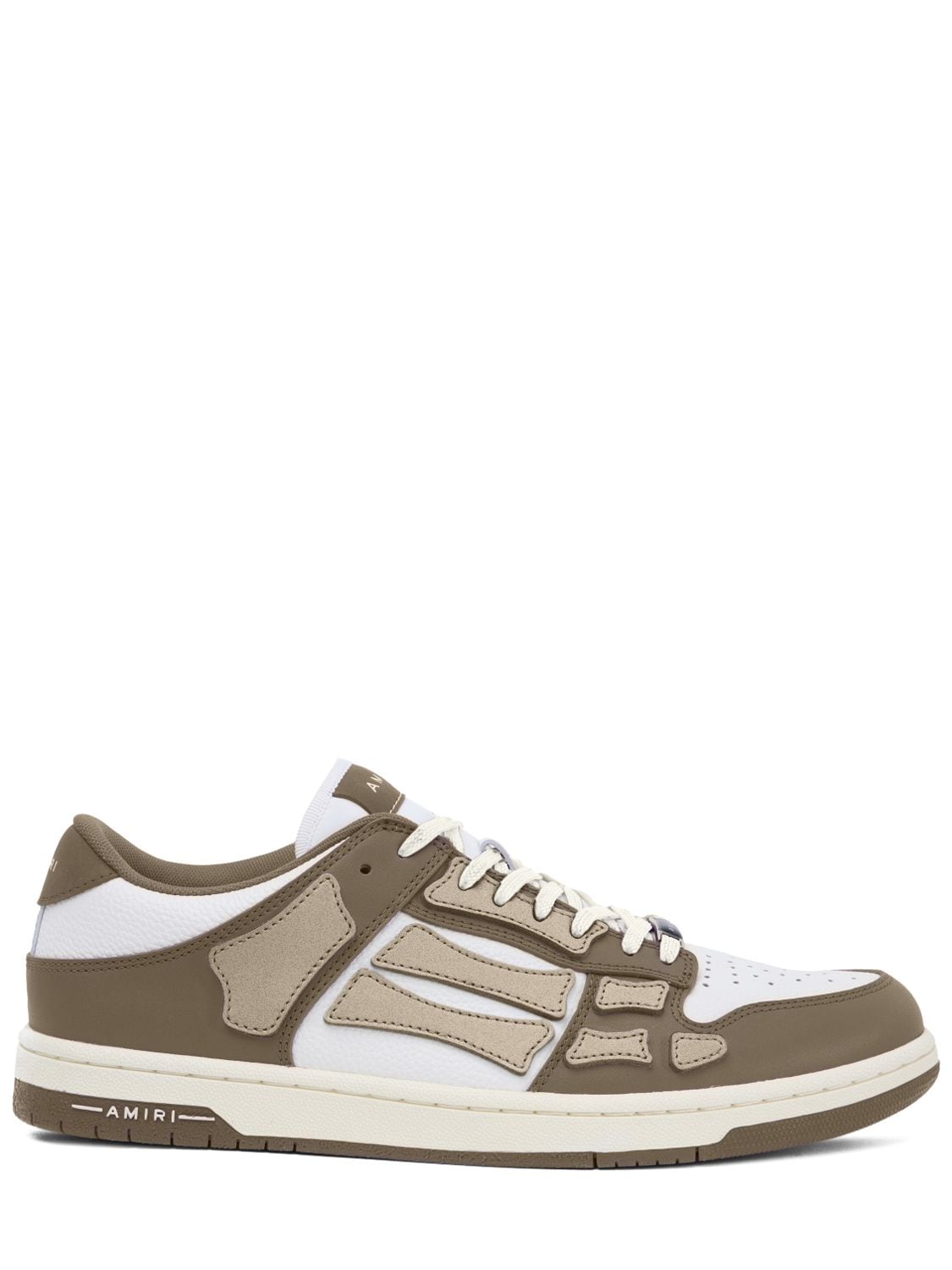 Shop Amiri Skeltop Low Sneakers In Brown,beige