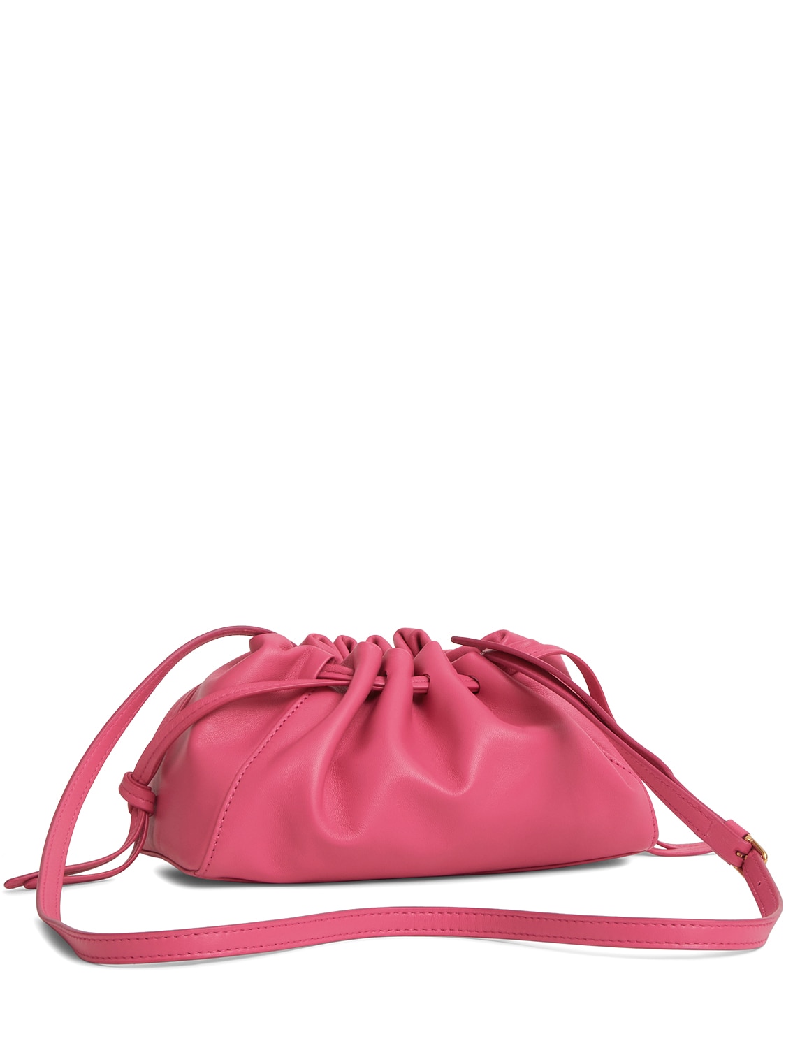 Shop Mansur Gavriel Mini Bloombag Leather Shoulder Bag In Dolly