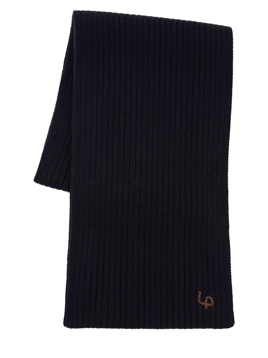 Loro Piana Lp Ribbed Cashmere Scarf In Navy