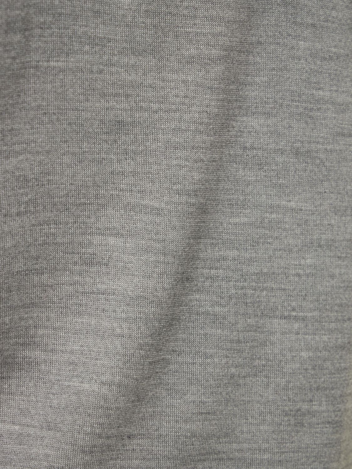 Shop Tom Ford Fine Gauge Wool Roll Neck Sweater In Light Grey