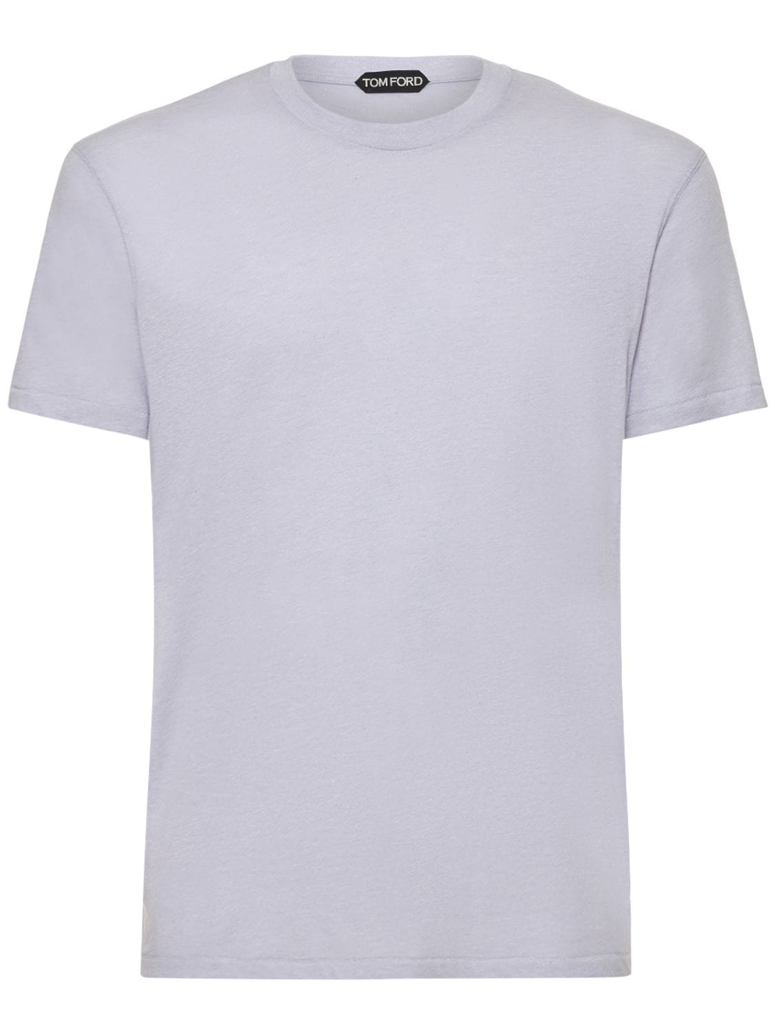 Tom Ford Mélange Cotton Blend T-shirt In Lavender