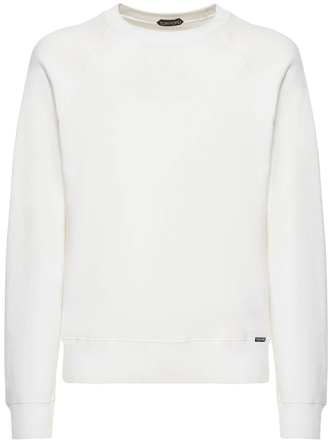 Tom Ford Vintage Garment Dyed Cotton Sweatshirt In White