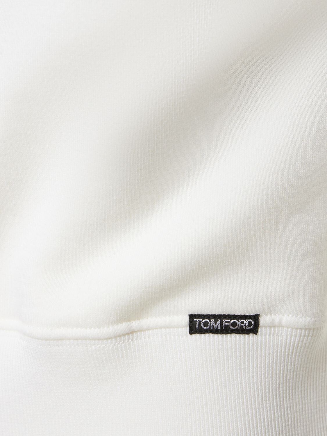 Shop Tom Ford Vintage Garment Dyed Cotton Sweatshirt In White