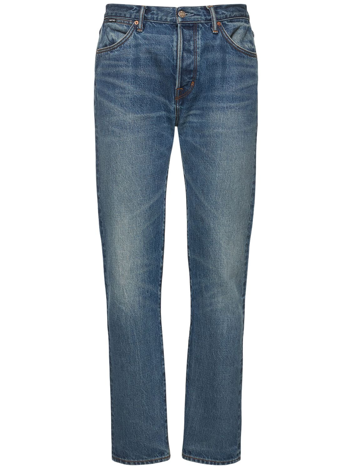 Tom Ford Authentic Slevedge Standard Fit Jeans In Medium Blue