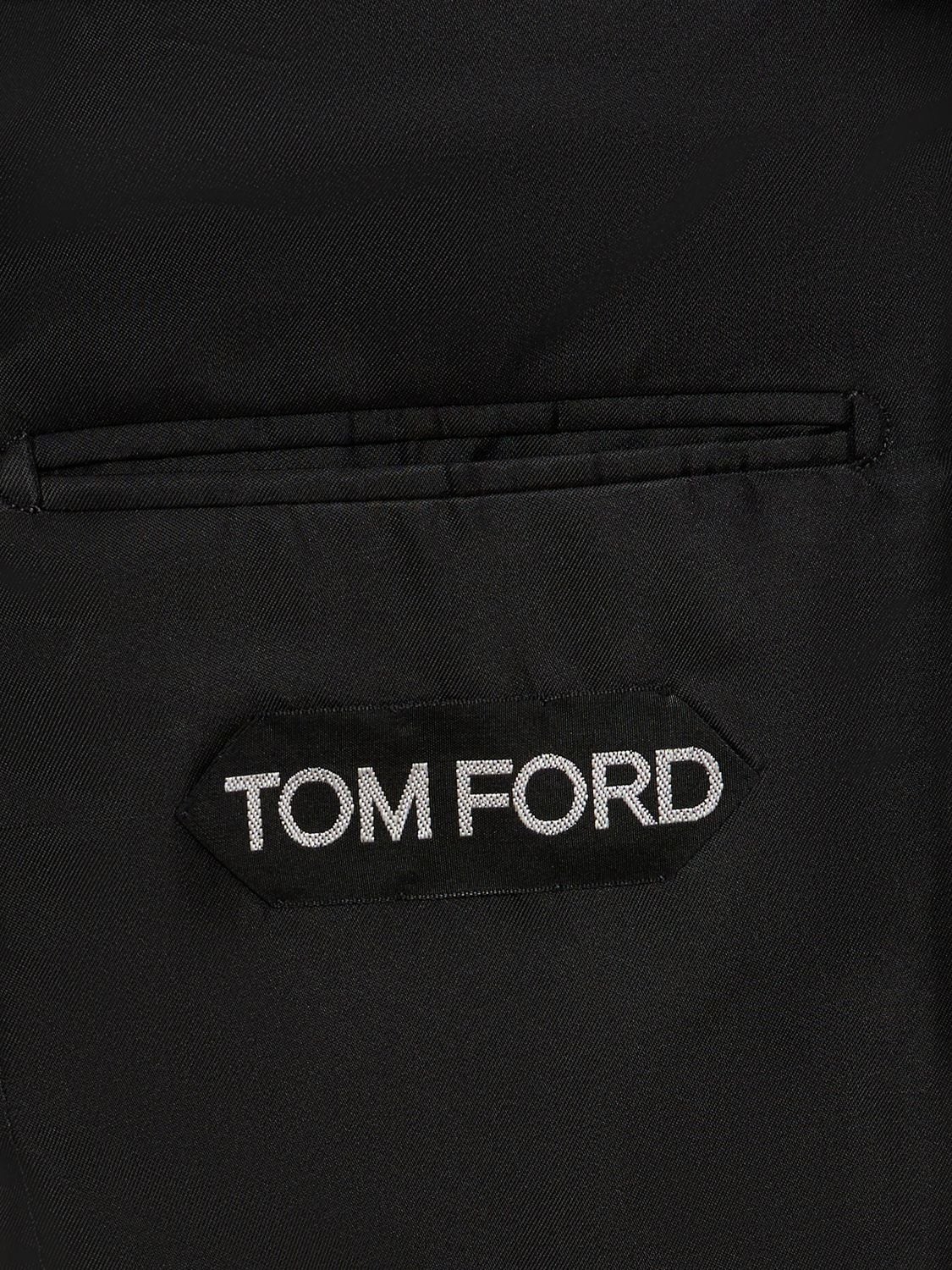 Shop Tom Ford O'connor Stretch Wool Plain Weave Suit In Black